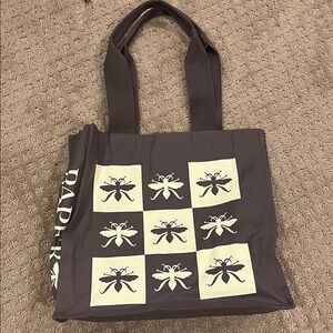 Paper Source Stylish Gray Tote Bag with Insect Design